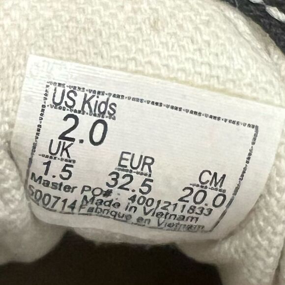 VANS Classic Old Skool Sneakers Kid Sz 2 Black Canvas Low Top Casual Skate Shoes - Picture 7 of 12